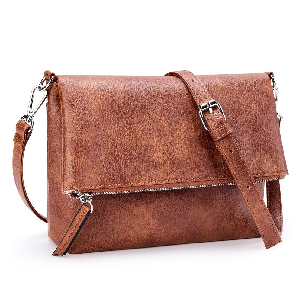 6717 Vintage Vegan Leather Crossbody Bag PU Shoulder Bag Handbag Multiple